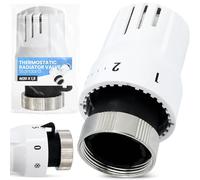 Tête Thermostatique Radiateur Commande Chauffage Valve Thermostat Économie D'énergie Maison Bureau Salle De Bain Hôtel Appartement Moderne Blanc