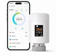 Tête thermostatique Zigbee SONOFF TRV-ZBT pour radiateur Écran IPS M30 x 1,5 mm Programmation intelligente Détection fenêtre ouverte