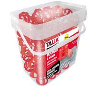 Têtes à visser monoblocs rouges pour carreaux de 3 à 30mm (seau de 100 pièces) - TALIAPLAST - 404251