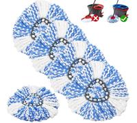 Têtes de balai de recharge en microfibre - Lot de 5 - Adapté à H2Pro Spin Mop - Forme triangulaire