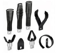 Têtes de Coupe pour REMS Cobra 22 172011 2026, kit de 8 Fraises et tarières en Acier trempé avec raccord de 16 mm pour Spirales de débouchage des canalisations