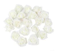 Têtes de Fleurs Artificielles en pour mousse 7cm Réalistes Têtes(Milk White)
