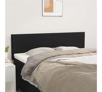 vidaXL Têtes de Lit Meubles de Chambre à Coucher Accessoires de Lit Simple Têtes de Cadre de Lit Intérieur Noir 144x5x78/88 cm Similicuir