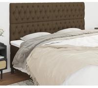 Têtes de lit design 4 pcs. Marron foncé 100x7x78/88 cm Tissu - Têtes de lit 2025 Nouveau4563351 2parcel