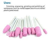 Têtes De Meule De Polissage, 20 Pièces, Tête De Roue, Monté Sur Pierre Abrasive Cylindrique Pour Dremel, Outils Rotatifs Pour Ponceuse À Ongles
