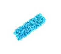 Têtes de rechange en microfibre pour balai à poussière - Double face - Pour école, restaurant, cuisine - Bleu
