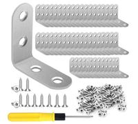 TETEWEVER 50 Pièces Equerre Metal 40 × 40 mm Equerre Fixation pour Meubles, Tables, Chaises, étagères, Placards