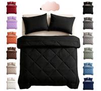 TETGSET Couette Easy Sleep 2 en 1, La Couette à SéChage Rapide avec Taies d'oreiller pour Toutes Les Saisons, Lavable en Machine, Doux et Confortable pour La Maison et L'ExtéRieur (Noir,230 * 230cm)
