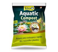 Tetra Pond AquaticCompost - Engrais, Terreau pour Fond de Bassin - Nutriments pour Plantes de Bassin de Jardin et d’Ornement - Favorise la Croissance des Plantes - 8 L