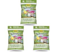 Tetra Pond AquaticCompost - Engrais, Terreau pour Fond de Bassin - Nutriments pour Plantes de Bassin de Jardin et d’Ornement - Favorise la Croissance des Plantes - 8 L (Lot de 3)