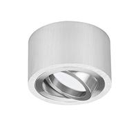 TEVEA Led Spot de Plafond | Led module remplaçable 7W 230W 3 Niveaux de Luminosité | Plafonnier ultra Plat orientable | aussi pour salle de bain (Argent - Blanc Chaud)