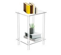 Tewzafiya Petite Table d'appoint en Acrylique Transparent pour hôtels, Salons, Restaurants, Chambres, Appartements