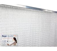 tex family Pablo © Rideau à Perles Anti-Insectes, en PVC, Anti-Bruit, Barre Metallique (Cm. 140x230, Transparent)