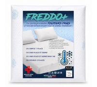 Tex family Protège-matelas rafraîchissant froid + Ice-Touch, été, thermorégulateur, respirant, anti-humidité, doux, élastique - 1 place
