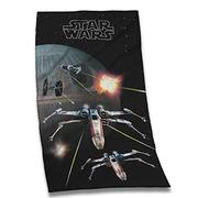 Tex Idea Star Wars Serviette de bain pour sauna Motif étoile de la mort Yoka Luke Lea 75 x 150 cm