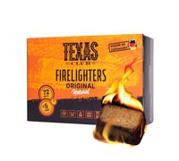 Texas Club Allume-Feux naturels Flame Flash, 72 unités | Écologiques - pour poêles, barbecues, cheminées et feux de camp