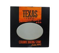 TEXAS CLUB pierre à pizza en céramique, Ø 36 cm | Pour four et barbecue - pierre plate pour une pizza croustillante
