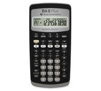 Texas Instruments BA II Plus Calculatrice de poche, financière, noire, à boutons, à piles.