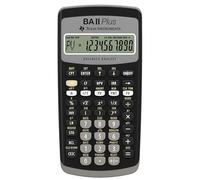 Texas Instruments BA II Plus Calculatrice de Poche, financière, Noire, à Boutons, à Piles.