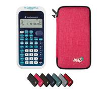 TEXAS INSTRUMENTS CALCUSO Pack économique: TI Collége Plus Solaire Calculatrice Scientifique + étui de Protection WYNGS Rose + étendue de CALCUSO