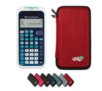 TEXAS INSTRUMENTS CALCUSO Pack économique: TI Collége Plus Solaire Calculatrice Scientifique + étui de Protection WYNGS Rouge + étendue de CALCUSO