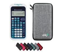 TEXAS INSTRUMENTS CALCUSO Pack économique: TI Collége Plus Solaire Calculatrice Scientifique + étui de Protection WYNGS Gris Clair + étendue de CALCUSO