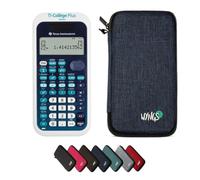 TEXAS INSTRUMENTS CALCUSO Pack économique: TI Collége Plus Solaire Calculatrice Scientifique + étui de Protection WYNGS Bleu + étendue de CALCUSO
