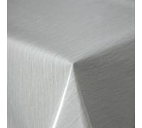 texpot Nappe de table en toile cirée 140 x 180 cm ovale avec lignes lavable avec ourlet en polyester pour table de jardin