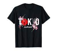Texte de Tokyo et du Japon avec des Fleurs de Sakura T-Shirt