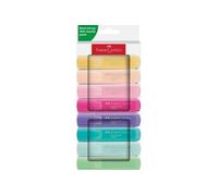 Faber-Castell Surligneur Textliner 46 Pastel — étui de 8, pointe biseautée 1–5 mm, rechargeable