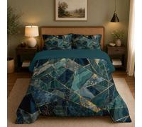 Texture Géométrique Granuleuse Couvre Lit Matelassé Réversible 200×200 cm