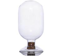 Texvora Boîte Cloche en Verre Transparent pour allumettes, Bocal décoratif avec Bouchon en liège, déco cheminée Tendance, Forme cœur de Poulet inversée, 3,2 x 6,1 po pour la Maison