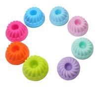 Texvora Moules à muffins en silicone, lot de 48, moules réutilisables pour cuisson, antiadhésifs, caissettes à cupcakes en forme de citrouille, 6,7 x 5,1 x 3,1 po, couleurs variées