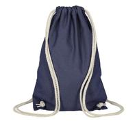 TEXXILLA Lot de 10 sacs d'événement en coton 21 x 29 cm, bleu foncé | Sac d'événement et de festival au format A4 avec cordons de serrage robustes - Peut être porté comme sac à dos - Cordons