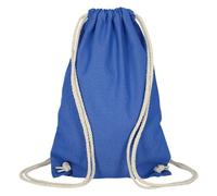 TEXXILLA Lot de 10 sacs d'événement en coton 21 x 29 cm, bleu roi, 21x29cm | Sac d'événement et de festival au format A4 avec cordons de serrage robustes - Peut être porté comme sac à dos - Cordons