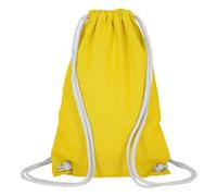 TEXXILLA Lot de 10 sacs d'événement en coton 21 x 29 cm, jaune, 21x29cm | Sac d'événement et de festival au format A4 avec cordons de serrage robustes - Peut être porté comme sac à dos - Cordons