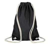 TEXXILLA Lot de 10 sacs d'événement en coton 21 x 29 cm, Noir , 21x29cm | Sac d'événement et de festival au format A4 avec cordons de serrage robustes - Peut être porté comme sac à dos - Cordons
