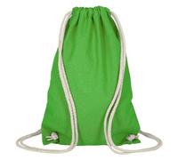 TEXXILLA Lot de 10 sacs d'événement en coton 21 x 29 cm, vert clair | Sac d'événement et de festival au format A4 avec cordons de serrage robustes - Peut être porté comme sac à dos - Cordons