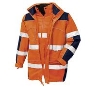 teXXor 4109-XL Toronto Haute Visibilité Parka, Orange/Bleu Marine, Taille XL