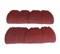 TF Lot de 10 feuilles abrasives triangulaires en papier abrasif Delta triangle abrasif à 6 trous 140 x 140 x 98 mm grain 40 pour ponceuse Delta Ponceuse Delta. Feuilles abrasives triangulaires