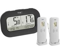 TFA Dostmann DOUBLE-CHECK Thermomètre radio numérique noir (30.3073.01)