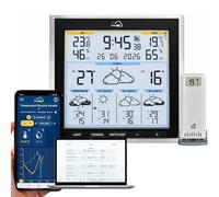 TFA 35.8105 Station météo WiFi TFA.me ID-08 Prévisions météo wetter.com 5 jours avec symboles météo, indice UV, quantité de pluie, vitesse du vent, direction du vent