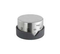 TFA Dostmann Minuteur 38.1027.10 0-60 min mécanique alarme sonore sans pile acier inoxydable gris