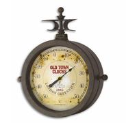 TFA Dostmann Horloge murale Nostalgie 60.3011 – Quartz – Double face extérieure – Noir