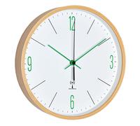 Horloge TFA Horloge murale radio analogique design avec cadre en érable 60.3524 G