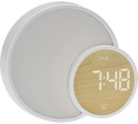 TFA 60.2050.02 SOLUNA MINI Réveil lumineux avec éclairage d'ambiance, horloge à quartz, fonction de recharge, port USB, minuterie de mise en veille, veilleuse : sans piles