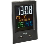 TFA 60253701 - Réveil sans fil avec fonction de charge USB