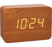 TFA 60254908 - Réveil design, aspect bois, marron