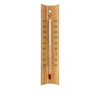 TFA Dostmann 12.1049 Thermomètre d'intérieur et d'extérieur en Bambou résistant aux intempéries pour l'intérieur ou l'extérieur 20 cm de Haut Marron 46 x 13 x 200 mm