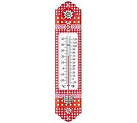 TFA Dostmann 12.2052.06 Thermomètre d'intérieur et d'extérieur en métal avec Motif Edelweiss résistant aux intempéries